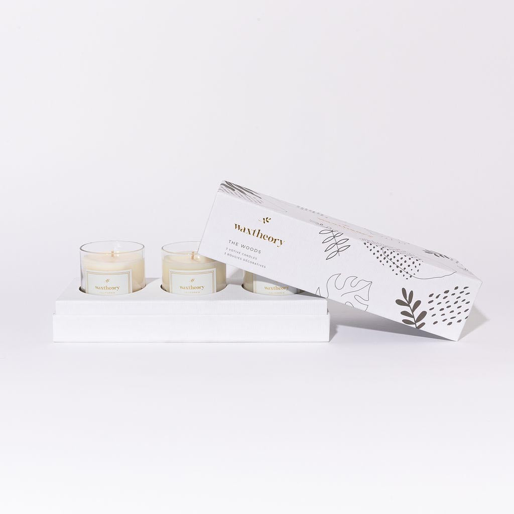 the woods candle trio set with box